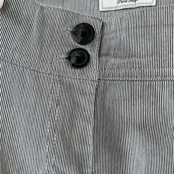Charter Club Gray Pinstripe Cropped Cotton Blend Pants Size 8 - Picture 8 of 13